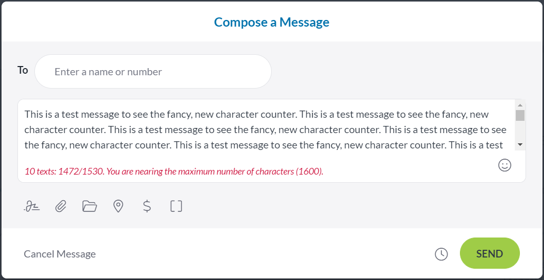 old text message character limit